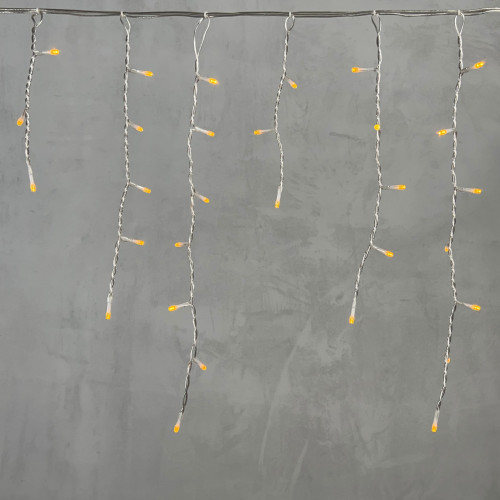 Светодиодная бахрома 3*0,5 м., 150 желтых LED ламп, силиконовый прозрачный провод, Beauty Led (ECC150-10-2Y) в Санкт-Петербурге