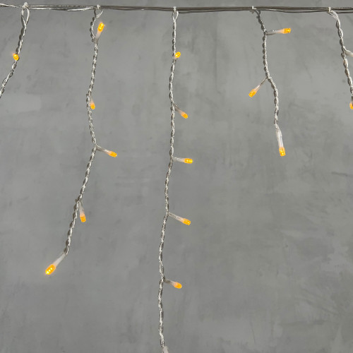 Светодиодная бахрома 3*0,5 м., 150 желтых LED ламп, силиконовый прозрачный провод, Beauty Led (ECC150-10-2Y) в Санкт-Петербурге