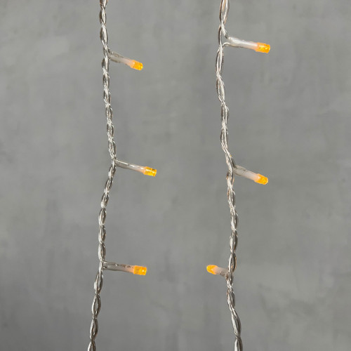 Светодиодная бахрома 3*0,5 м., 150 желтых LED ламп, силиконовый прозрачный провод, Beauty Led (ECC150-10-2Y) в Санкт-Петербурге