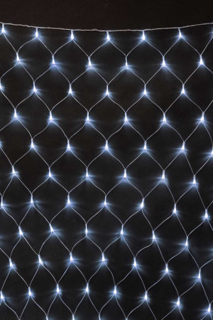 Светодиодная сетка с контроллером 2*3 м., 384 холодных белых LED ламп, прозрачный ПВХ, LTC (NTL384C-10-2W)