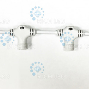 Разветвитель универсальный 2 pin 0.6 м., 5 лучей, для нитей 10 м, бахромы, занавесов, белый цвет, Rich LED (RL-SC2/5-W)