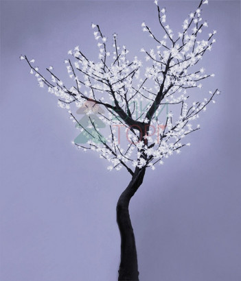 Светодиодная флористика дерево Сакура 2 м., 220V, 1152 холодных белых LED ламп, черный провод, Beauty Led (S10-250-W)