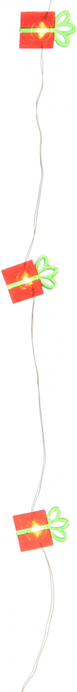 Светодиодная фигурная гирлянда Коробочка 1.9 м., 20 теплых белых LED ламп, 3 батарейки типа АА, серебряная проволока, Kaemingk (482361/4)