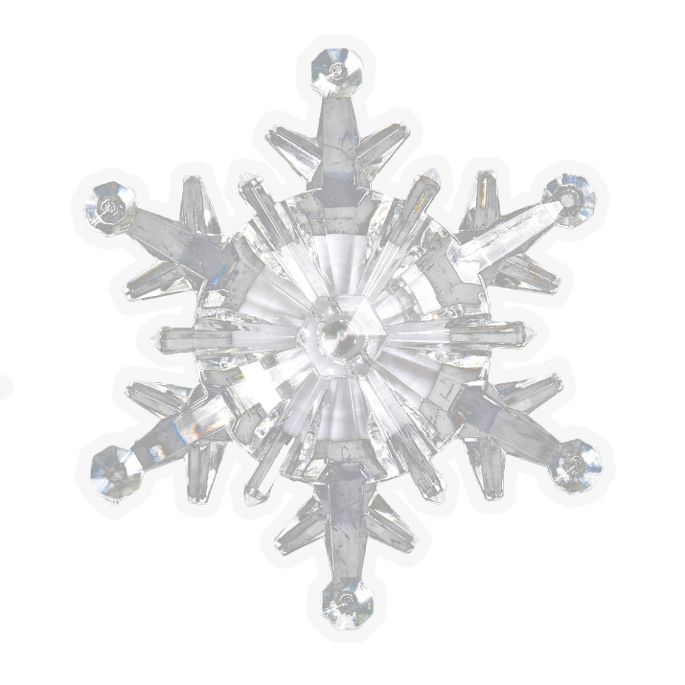 Фигурка Снежинка светодиодная 9.5*9.5 см., на присоске, Vegas (55055)