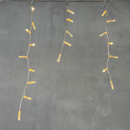 Светодиодная бахрома с колпачком 4,9*0,5 м., 189 теплых белых LED ламп, прозрачный провод ПВХ, IP65, Beauty Led (PIL189CAP-10-2WW) в Санкт-Петербурге