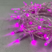 Светодиодная нить 10 м. с колпачком 24 В, 100 LED, розовая, прозрачный провод ПВХ, LTC (PST100CAP-10-1P)