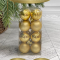 Набор пластиковых шаров Милена 40 мм., золото, 16 шт., Christmas De Luxe (87040)