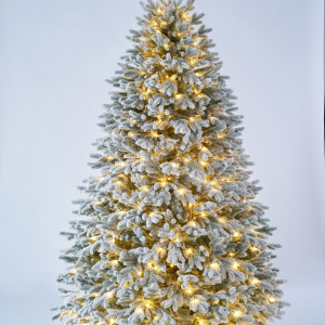 Искусственная ель Версальская заснеженная 270 см., 740 тепл.бел. ламп, 100% литая хвоя, Max Christmas (ЕСВЗЛ27)