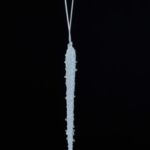 Сосулька Хрустальная капель 15 см., серебро, Christmas De Luxe (88892)