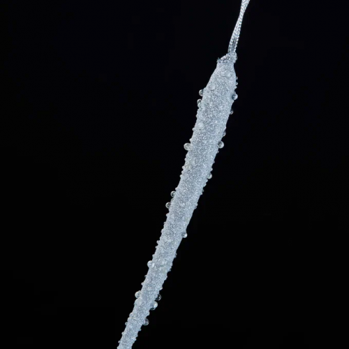 Сосулька Хрустальная капель 15 см., серебро, Christmas De Luxe (88892) в Санкт-Петербурге