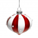 Набор стеклянных украшений Белуччи 80 мм., красный с белым, 9 шт., Christmas DeLuxe (13080) в Санкт-Петербурге