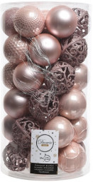 Набор пластиковых шаров Королевский 60 мм, нежно-розовый, 37 шт, Kaemingk (020808)