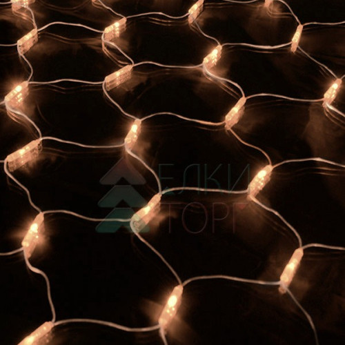 Светодиодная сетка с контроллером 2*3 м., 384 теплых белых LED ламп, прозрачный ПВХ, Beauty Led (NTL384C-10-2WW)