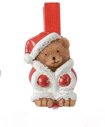 Комплект декоративных прищепок Мишки 2*4,5 см, 8 шт, Kaemingk (535633/2)