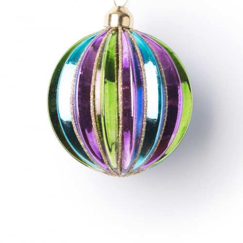 Винтажный стеклянный шар Зазеркалье 8 см., 1 шт., Karlsbach (13035)