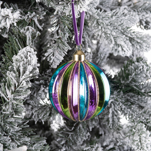 Винтажный стеклянный шар Зазеркалье 8 см., 1 шт., Karlsbach (13035)