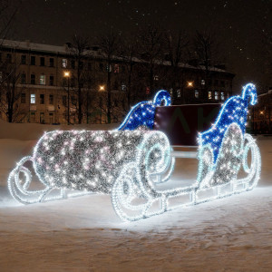 Светодиодная фигура из мишуры Полярные сани 1.3 м., Conso (3DSE47)