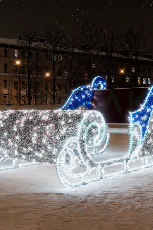 Светодиодная фигура из мишуры Полярные сани 1.3 м., Conso (3DSE47)