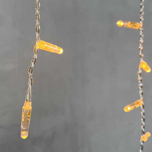 Светодиодная бахрома с колпачком 4,9*0,5 м., 189 экстра теплых белых LED ламп, прозрачный провод ПВХ, IP65, Beauty Led (PIL189CAP-10-2EWW) в Санкт-Петербурге