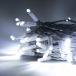 Светодиодная нить 10 м., 24 В, 100 LED, холодный белый, белый провод каучук, LTC (ECO100-8-1W)