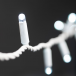 Светодиодная нить 10 м., 24 В, 100 LED, холодный белый, белый провод каучук, LTC (ECO100-8-1W)