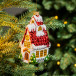 Елочное украшение Домик с острой крышей, стекло, 13 см., 1 шт., Витус (59295)