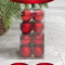 Набор пластиковых шаров Милена 40 мм., красный, 16 шт., Christmas De Luxe (87042)