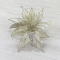 Декоративный цветок Пуансеттия 28 см., шампань с золотом, на клипсе, Christmas De Luxe (87150)