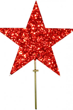 Макушка звезда 30 см., красный, УКРАШЕНИЕ ДЛЯ ВЫСОТНОЙ ЕЛКИ (MZ-300RED)