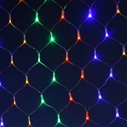 Светодиодная сетка с контроллером 2*3 м., 384 разноцветных LED ламп, прозрачный ПВХ, LTC (NTL384C-10-2M)