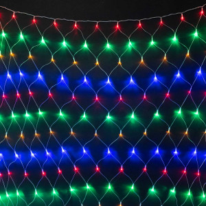 Светодиодная сетка с контроллером 2*3 м., 384 разноцветных LED ламп, прозрачный ПВХ, LTC (NTL384C-10-2M)
