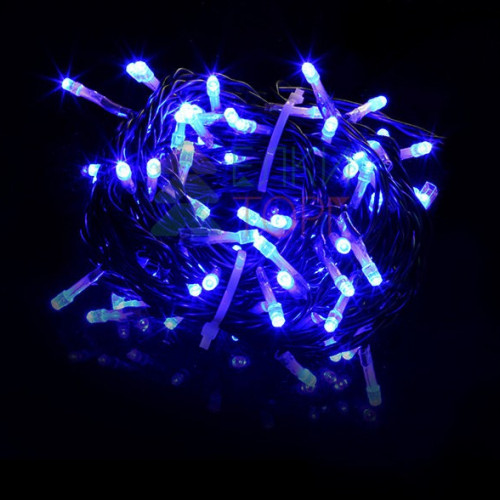 Комплект мерцающих гирлянд на деревья 60 м., 3 луча по 20 м, 24V, 600 синих LED ламп, черный ПВХ, LTC (KDD600BLW-11-1B) в Санкт-Петербурге
