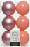Набор пластиковых шаров Парис 80 мм, карамельно-розовый, 6 шт, Kaemingk (022024)