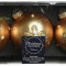 Набор стеклянных шаров Дорис 80 мм, золото, 3 шт., Kaemingk (030128/2)