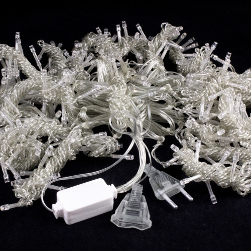 Занавес с мерцающим диодом 2*3 м., 220V, 320 красных LED ламп, прозрачный провод, Winner Light (R.03.5T.320+) в Санкт-Петербурге