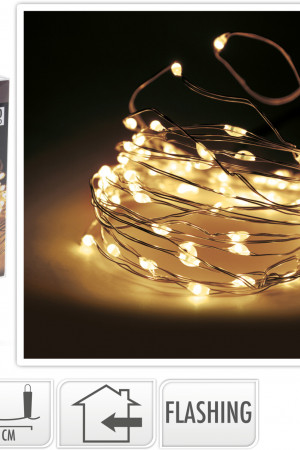 Нить Роса 1 м., 20 led, теплое свечение, Koopman (AX8702400)