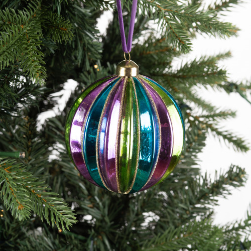 Винтажный стеклянный шар Зазеркалье 10 см., 1 шт., Karlsbach (13036)