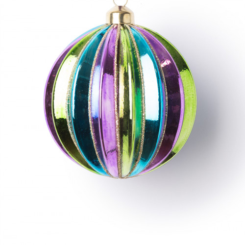 Винтажный стеклянный шар Зазеркалье 10 см., 1 шт., Karlsbach (13036)