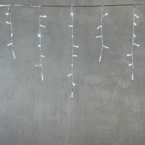 Светодиодная бахрома с колпачком 4,9*0,5 м., 189 белых LED ламп, прозрачный провод ПВХ, IP65, Beauty Led (PIL189CAP-10-2W) в Санкт-Петербурге