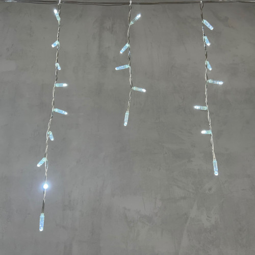 Светодиодная бахрома с колпачком 4,9*0,5 м., 189 белых LED ламп, прозрачный провод ПВХ, IP65, Beauty Led (PIL189CAP-10-2W) в Санкт-Петербурге