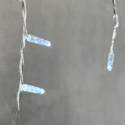 Светодиодная бахрома с колпачком 4,9*0,5 м., 189 белых LED ламп, прозрачный провод ПВХ, IP65, Beauty Led (PIL189CAP-10-2W) в Санкт-Петербурге