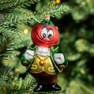 Елочное украшение Синьор Помидор, стекло, 13 см., 1 шт., Витус (59312)