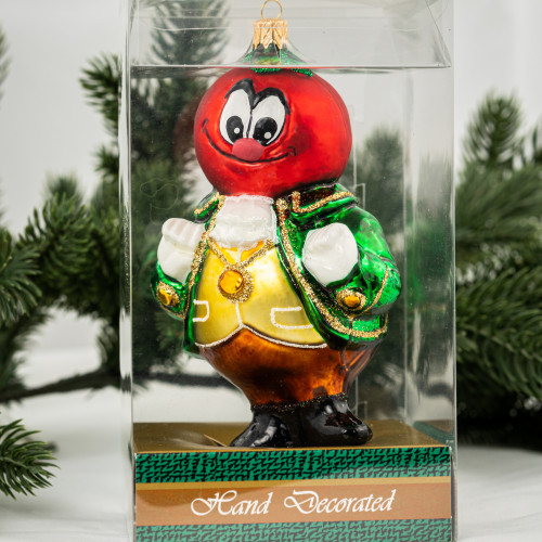 Елочное украшение Синьор Помидор, стекло, 13 см., 1 шт., Витус (59312)