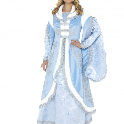 Карнавальный костюм Снегурочка Царская (платье, шапка) р.46, Батик (1114-1-46)