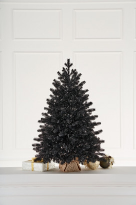 Искусственная ель настольная Черная 90 см., 100% литая хвоя, Max Christmas (НЧР09)