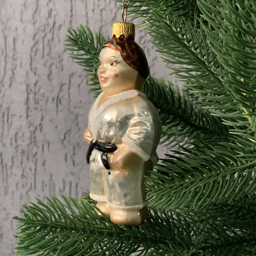 Елочное украшение Борец, стекло , Витус (А237)