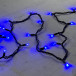 Гирлянда Нить 10 м., синих, 220В, 75 LED, Провод Черный Каучук, IP65, LTC (LL75-1-2B) 