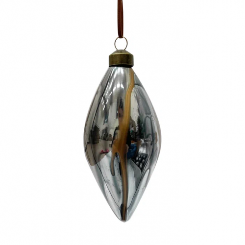 Набор стеклянных украшений Акварель 80 мм., темно-серый, 9 шт., Christmas DeLuxe (13074)