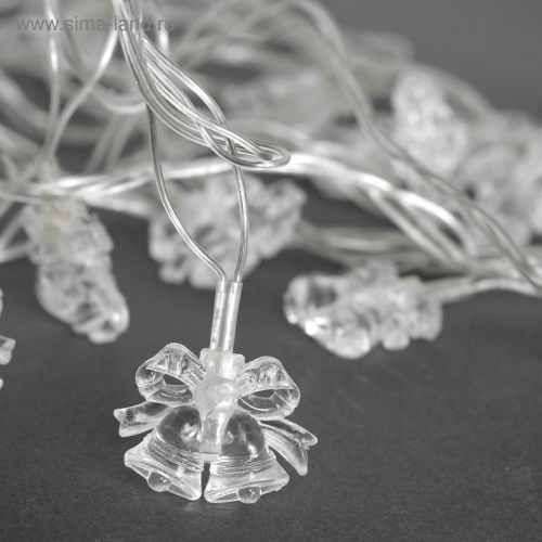 Гирлянда Колокольчики 5 м., IP20, 20 LED, свечение мульти (RG/RB), мигание, 220 В, Luazon Lighting (1080397)