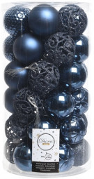 Набор пластиковых шаров Королевский 60 мм, синий, 37 шт, Kaemingk (020810)